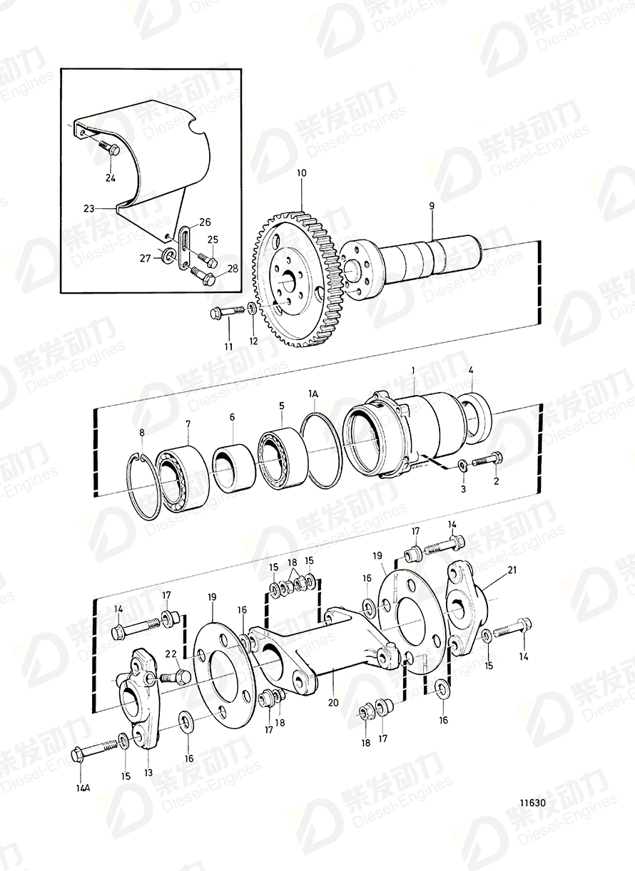 VOLVO Protecting plate 866075 Drawing